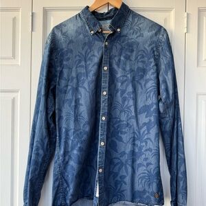 Scotch & Soda Indigo Patterned Shirt